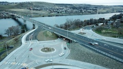 The new roundabout project joins SR 129 with Fleshman Way, which motorists use to travel east across the Snake River from Clarkson, WA, to Lewiston, ID.
