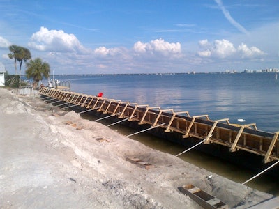 MCI-2005 admixture was manufactured locally at Cortec Biotechnology Campus in Sarasota, Florida, before the pouring of the reinforced concrete seawall nearby. Because of the admixture’s use in a project well within a 500 mile radius of manufacturing, MCI-2005 will help qualify the building project to earn LEED credits if desired.