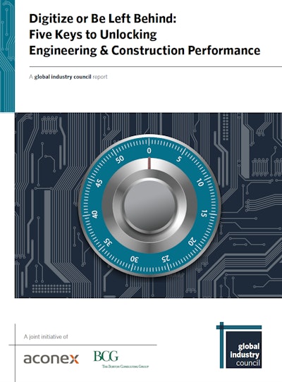 New report authored by Aconex and BCG shares key recommendations from Global Industry Council members to drive faster adoption of digital technologies in the engineering and construction industry.