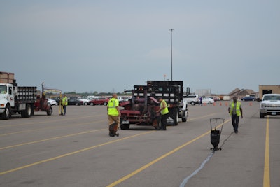 The project include 5,600 sq. ft. of patching and 21,000 linear feet of cracksealing.