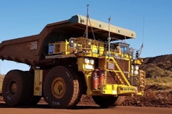 A standard truck 830E with the AHS retrofit kit running in autonomous mode at Rio Tinto’s mine in Australia.