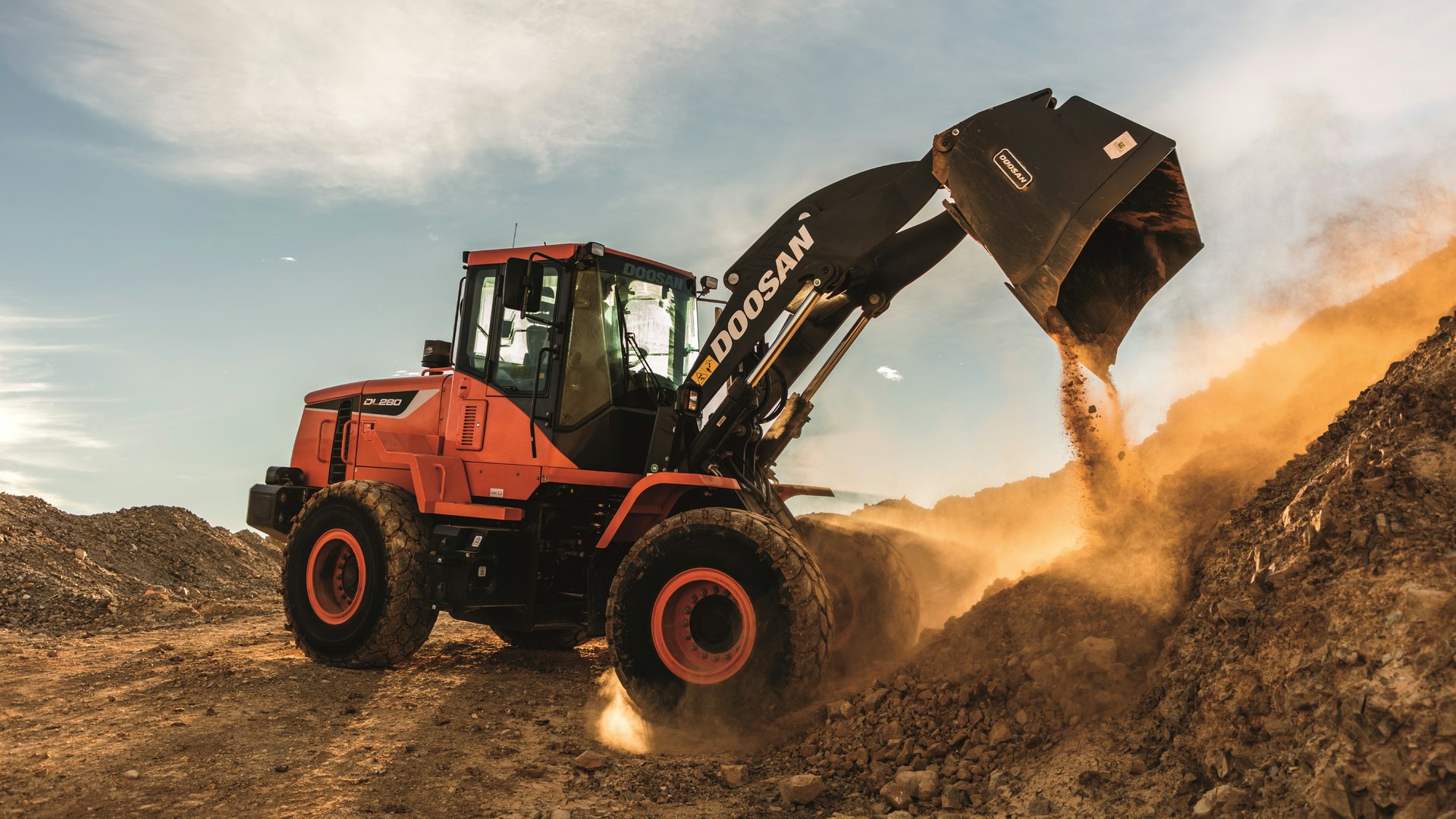doosan dl280 5 wheel loader from