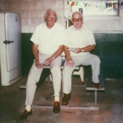 Roger Minnich with first employee Kermit Cordrey