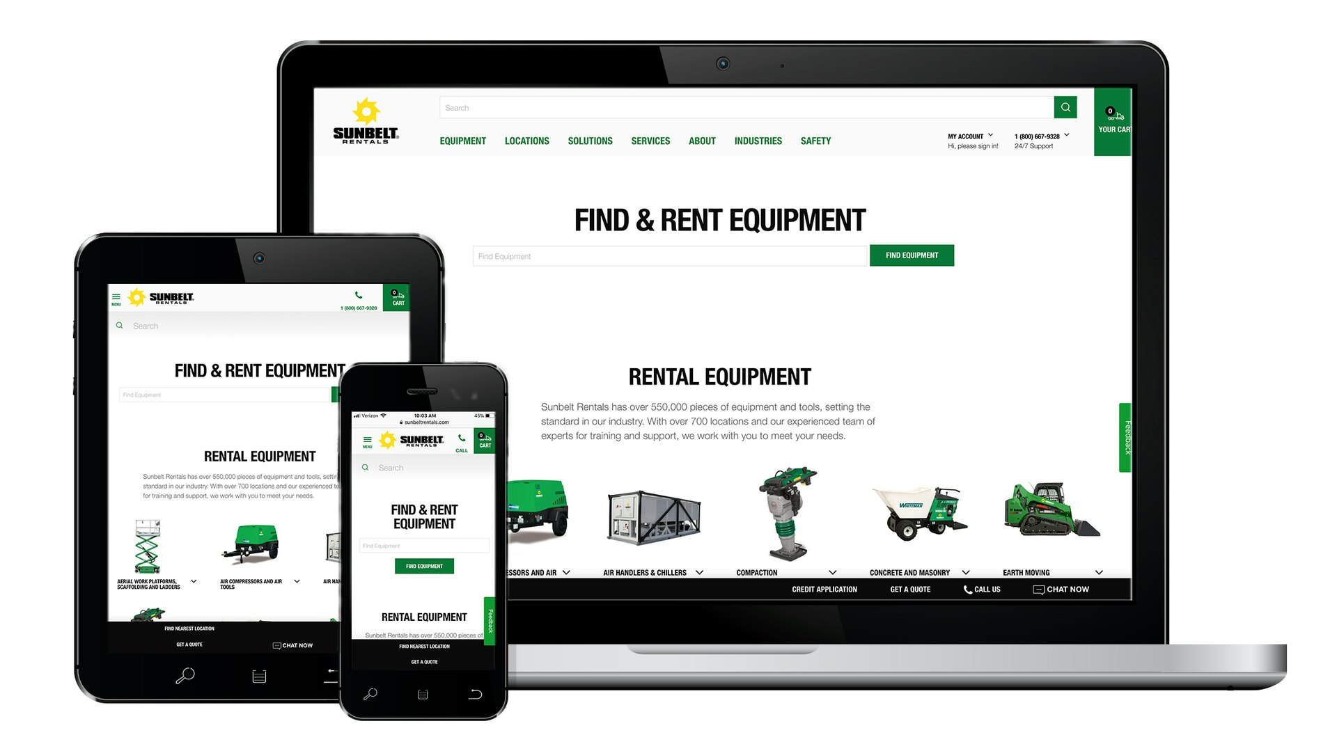 Phone number for sunbelt rentals sale