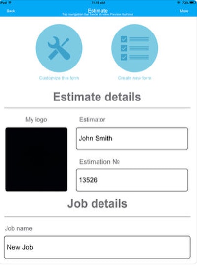 Snappii Estimate Details
