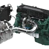 D13 engine with exhaust aftertreatment system (EATs