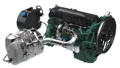 D13 engine with exhaust aftertreatment system (EATs