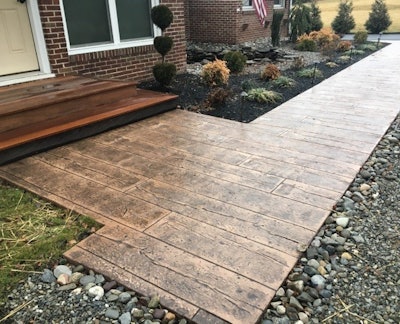 A stamped concrete floor just may be the perfect decorative accent on your next project.
