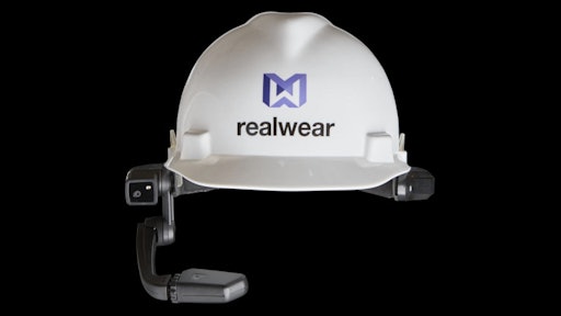 RealWear’s AR wearable device. Helmet not included.