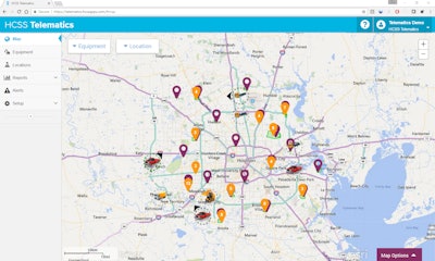 Equipment tracking is typically where a construction company gets started with telematics. HCSS telematics software offers robust map view reporting so you can see your entire mixed fleet at any time, all in one place.