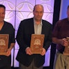 AEMP Technician of the Year awardees: Paul Tombrello (left) - James Blake (Middle - Nathan Howes accepting the award on his behalf) - Troy Fryer (right)