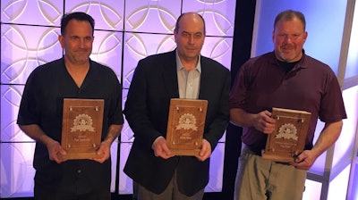 AEMP Technician of the Year awardees: Paul Tombrello (left) - James Blake (Middle - Nathan Howes accepting the award on his behalf) - Troy Fryer (right)