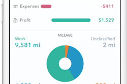 Everlance calculates mileage, trip start time, end time and reimbursement value.