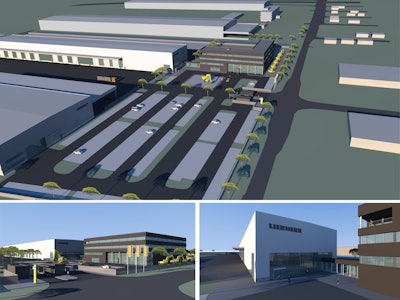 The $45 million expansion will include three new buildings on 28 acres adjacent to the Liebherr manufacturing facility.