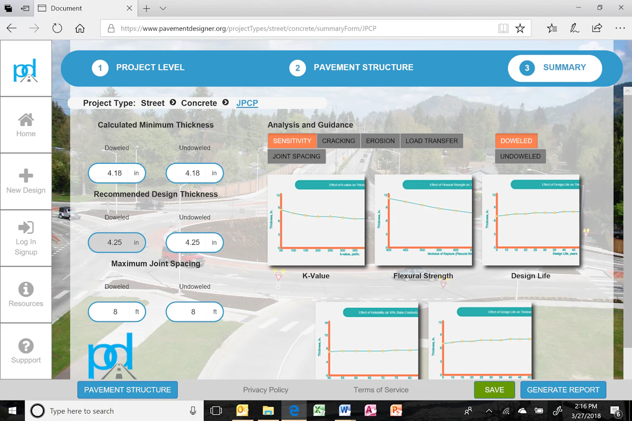 A New Interactive Design Tool For Pavement For Construction Pros