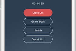 Clock in/out or create manual time entries.