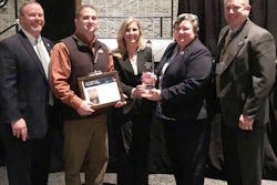 SCAPA’s Executive Director Ashley Batson presents the Perpetual Pavement Award to SCDOT for I-95 (mile markers 23-32) in Jasper County