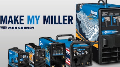Make My Miller giveaway will reward one participant with a customized Miller machine painted by Miller partner and professional artist Max Grundy of Max Grundy Design.