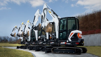 Bobcat R-Series compact excavator range