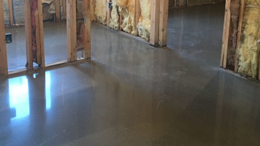 Most polished-concrete systems reach compressive strength of 3000 PSI in 1 day and final strength within 30 days.