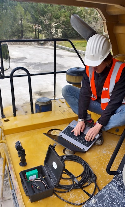 BKT's SPOTech monitoring system collects data via GPS systems, GoPro cameras and accelerometers to optimize haul road construction and troubleshoot tire operation issues.