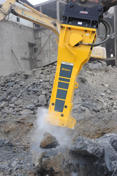 When sizing a breaker, pay attention to the applications and types of materials it will commonly encounter. Image provided by Epiroc.