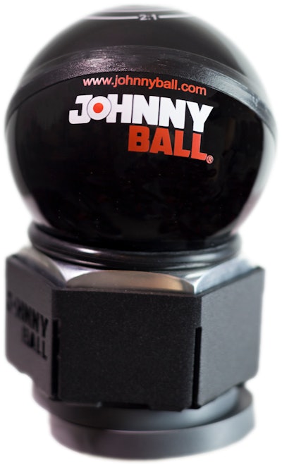 JohnnyBall is a simple device that allows a construction contractor to check slope while moving horizontally, vertically, sideways…any direction.