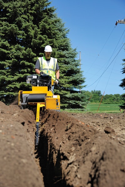 Pedestrian booms typically range from 24 to 48 in. in length. The boom size must align with the horsepower of the trencher and the intended application.