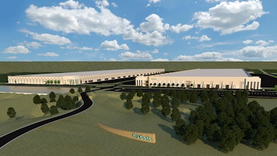 Kubota Tractor Corporation rendering of the future North American Distribution Center in Edgerton, Kansas.