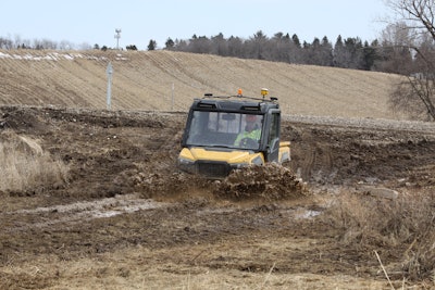 Ziegler Cat chose the location for the test due to the harsh conditions – extreme cold and freeze/thaw cycles plus a lot of rain and mud during the spring.