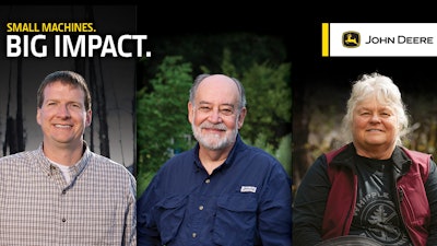 Finalists for John Deere's 2018 'Small Machines. Big Impact.' contest include Kobus Appelgrijn, Neil Behnke and Anita Will.