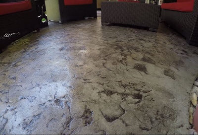 Final results of application of a low solids solvent-based acrylic sealer.