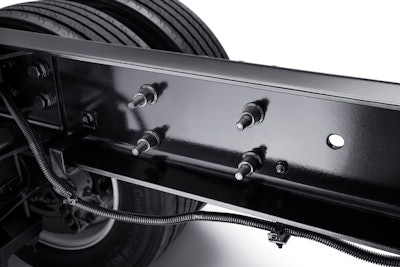 One-piece, straight frame rails have no rivets or brackets on top to interfere with the mounting bodies.