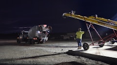 Figure 1: On site steel fiber loading station.
