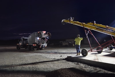 Figure 1: On site steel fiber loading station.