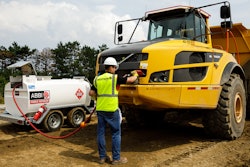 An ABBI Mobile Refueler is mounted to a DOT-approved highway trailer with electric brakes for easy transportation to and around jobsites.