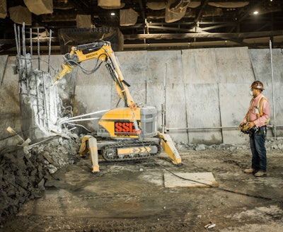 SSD knew using remote-controlled demolition machines would improve productivity over handheld tools, as well as keep workers safe from flying concrete and fall risks.