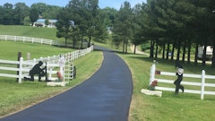 “Especially on a hill you have to make sure not to put down too much material because it will run,” Warren Johnson says. “We like this approach vs squeeging for cutting it in. We get a lot of return work and complements that we didn’t spray the grass or get sealer all over everything.”