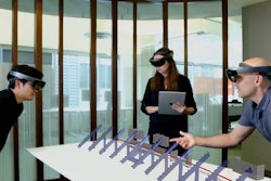 Using Azure infrastructure, HoloLens technology, and Cognitive Services, multiple users can interact with a holographic representation of the stadium data and digitally track actual construction progress in context of the Synchro 4D construction model.