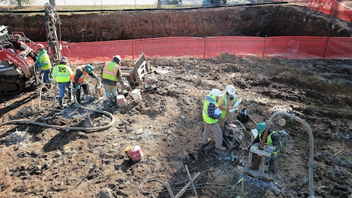 Most of the grout ports were clustered on the southern and northeastern quadrants of the site.