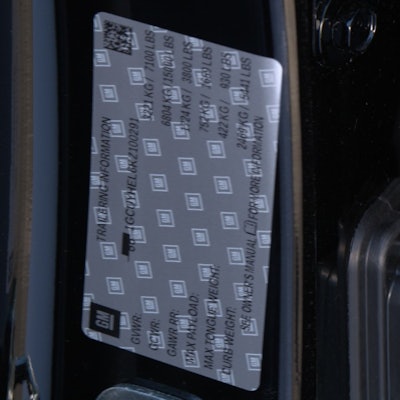 Chevrolet has created a unique trailering label that provides customers with the information they need to calculate the exact capacities of their individual pickup.