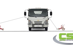 NAPSA’s CSO-Parking Lot training relies on text, video, and graphics to convey concepts. This graphic shows how if an operator can always see the ground between the object and sweeper, it is impossible to hit it. “Normally this would suggest putting the object on the driver side when required to get close to it, but rather than stating a rule we try to visually teach the concept,” says Mark Carter. “This one graphic speaks volumes and will save contractors thousands.”