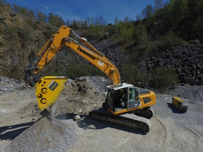 When pairing demolition attachments to excavators, take into consideration the demolition attachment weight, center of gravity and hydraulic flow and pressure requirements.