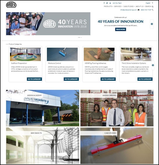ARDEX Americas Launches New Website | For Construction Pros