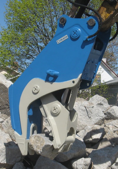 Make sure the carruer has enough lift capacity to handle the demolition tool at maximum reach, taking into account the added reach provided by the attachment.