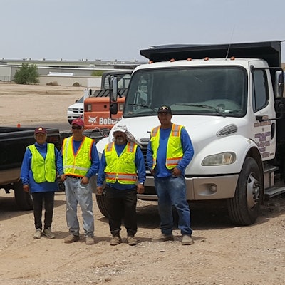 The Sunstar Seal Coating team (from left) Juana Jimenez, Eutberto Alvarez Sr., Gabino Alvarez and Eutberto Alvarez Jr.