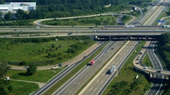 Autobahn A5 in Frankfurt, Germany.
