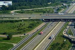Autobahn A5 in Frankfurt, Germany.