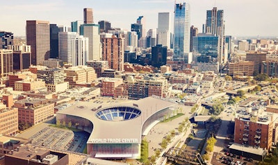 Denver Stadium, proposed home for the Colorado Rockies.