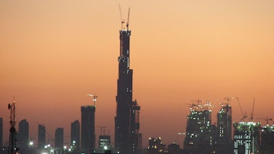 Construction of the Doha Tower in Qatar.